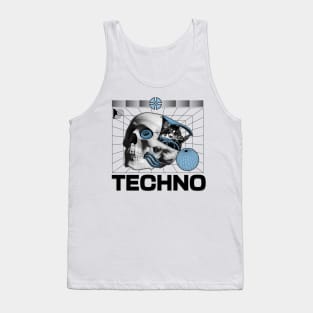 TECHNO  - Tech Head (Black) Tank Top